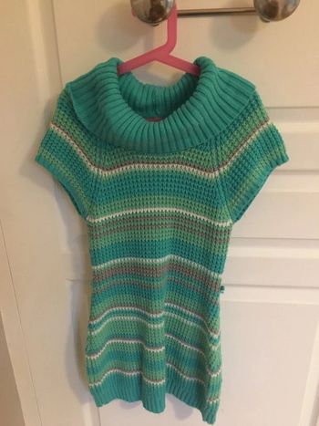 Robe Heart N Crush en maille verte / turquoise à rayures 8/10 ans