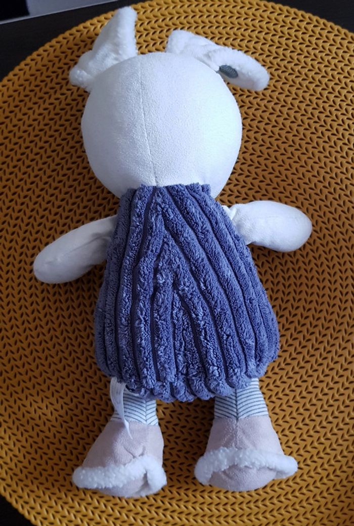 Doudou/peluche lapin simba côtelé/velours - photo numéro 2