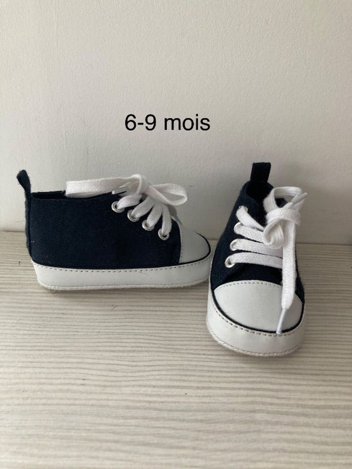Chaussures souples 6-9 mois marine