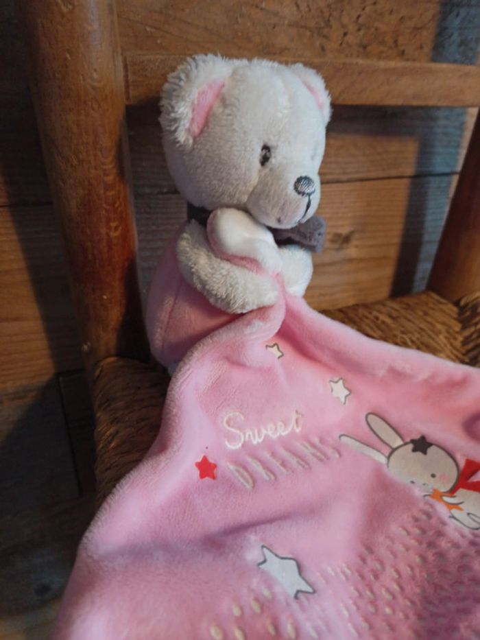Doudou sweat dreams rose mots d'enfants tbe - photo numéro 4