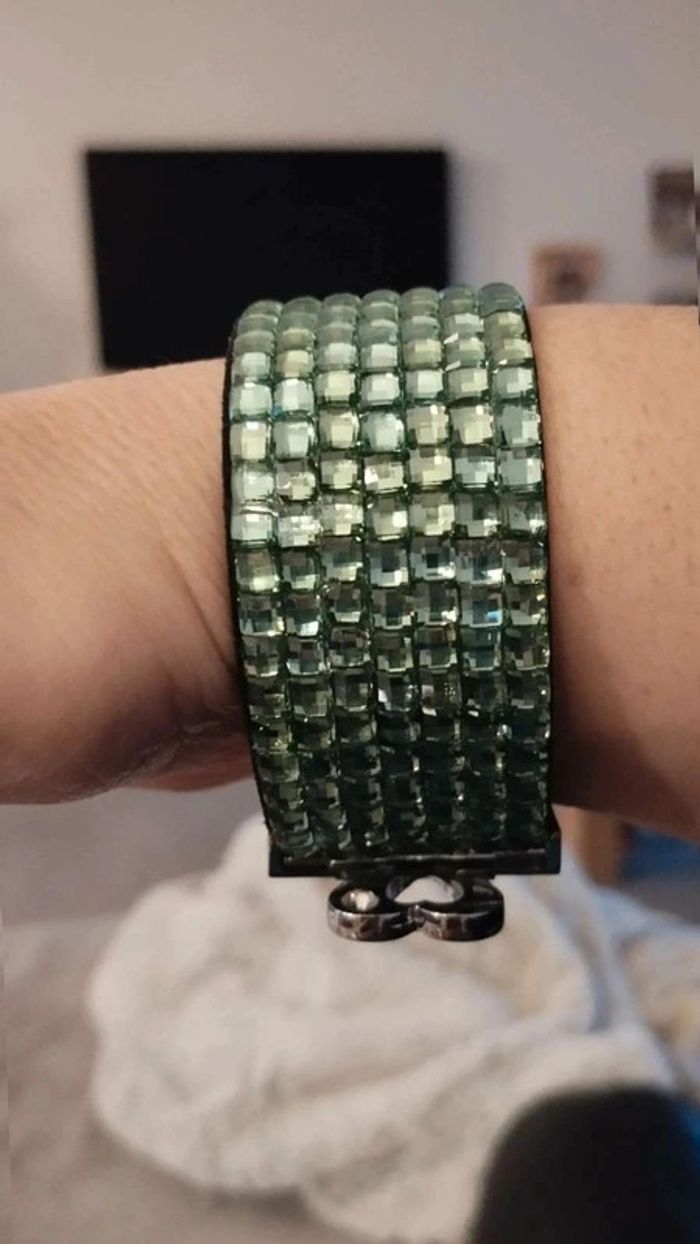 Bracelet vert brillant - photo numéro 4