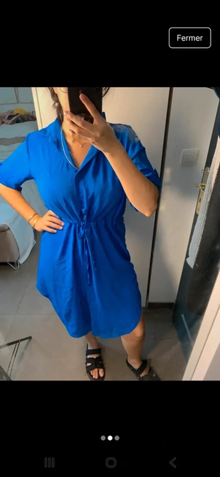 🌟 Robe Bleue Taille Unique - Style Élégant et Confortable - photo numéro 2