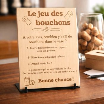 Panneau jeu des bouchons 