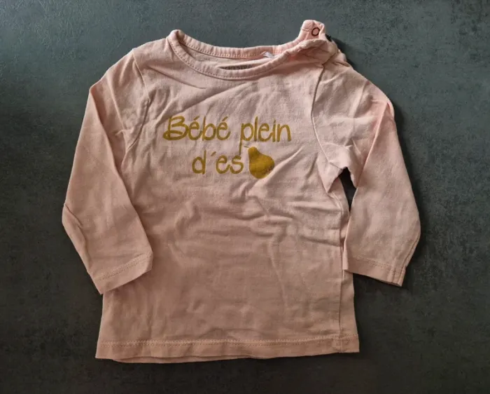 T-shirts ML,  Fille 6 mois - photo numéro 2
