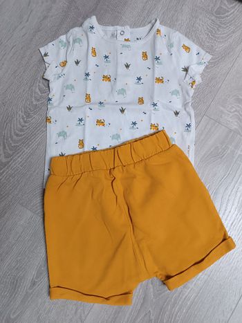 Tee-shirt manches courtes+short