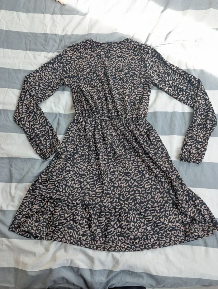Robe à manches longues imprimer léopard taille s 36 - photo numéro 3
