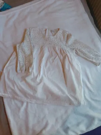 Blouse blanche avec dentelle