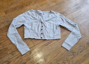 gilet court gris clair bilook taille 14ans