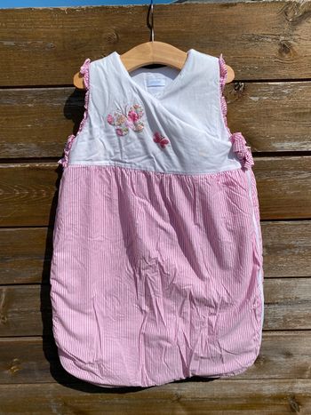 Gigoteuse turbulette nid ange bébé fille jacadi Paris papillon rose rayures 0 6 mois