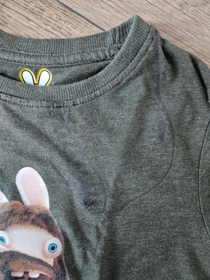 T.shirt manches longues kaki Lapins crétins 6 ans - photo numéro 3