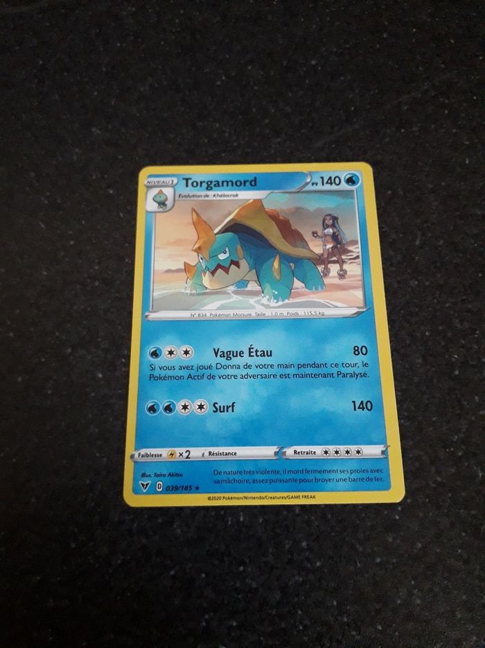 Torgamord carte Pokémon neuve
