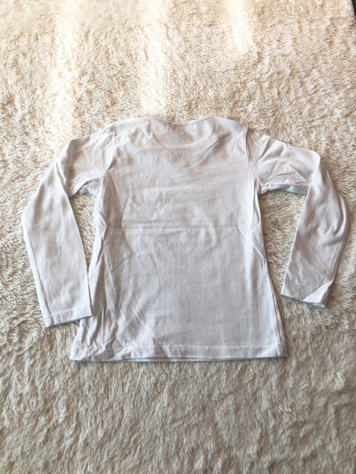 Tee shirt manches longues blancs 5a - photo numéro 2