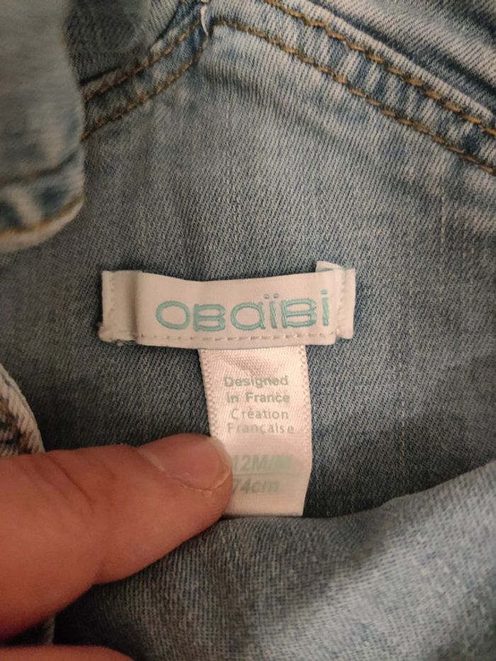 Salopette short jean 12 mois - photo numéro 2