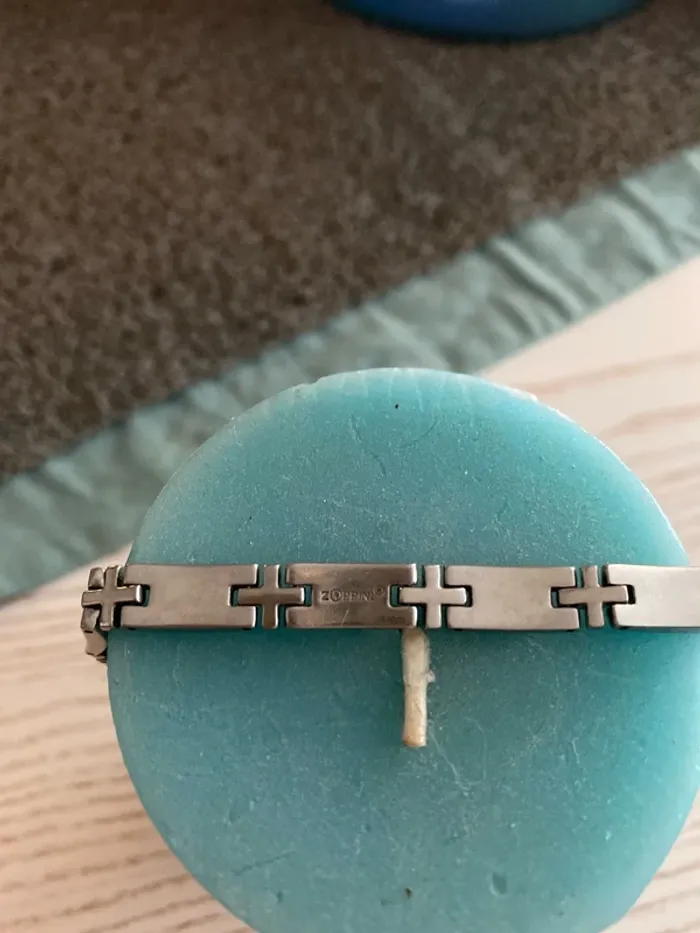 bracelet homme acier/or Zoppini - photo numéro 7