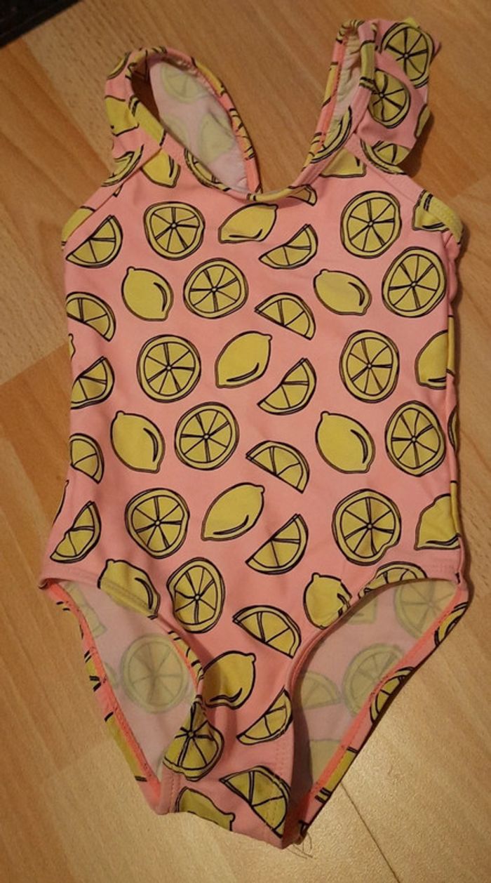 Maillot de bain 1 pièce 2/4ans. Citrons.