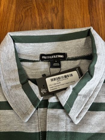 Pull col polo rayé PrettyLittleThing – Taille S