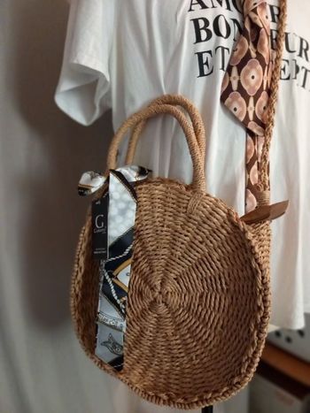 Sac paille rond