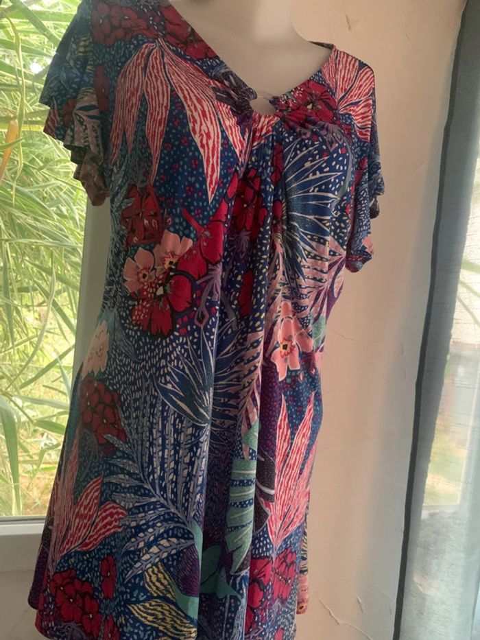 Blouse Afibel taille 46-48 colorée - photo numéro 2