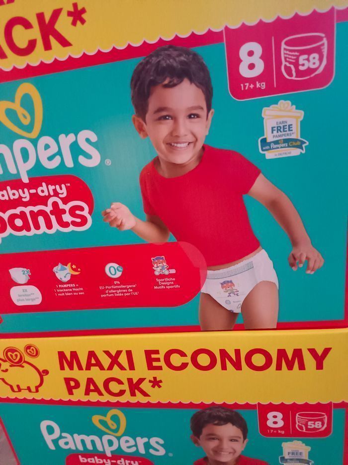 Couches Pampers Baby-Dry pants Taille 8 - photo numéro 2