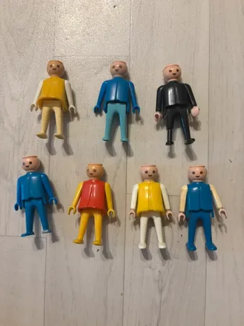 Lot de 7 personnages playmobil vintage sans cheveux sinon bon état