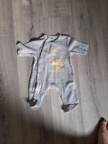 Pyjama velours naissance