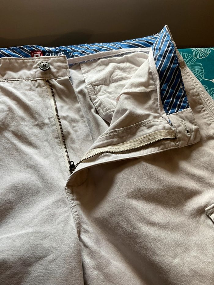 Short cargo beige crème pour homme Chaps taille W34 FR44 435 - photo numéro 4