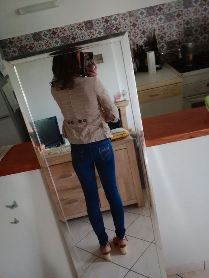 Veste femme 36 marron beige c 77 - photo numéro 5