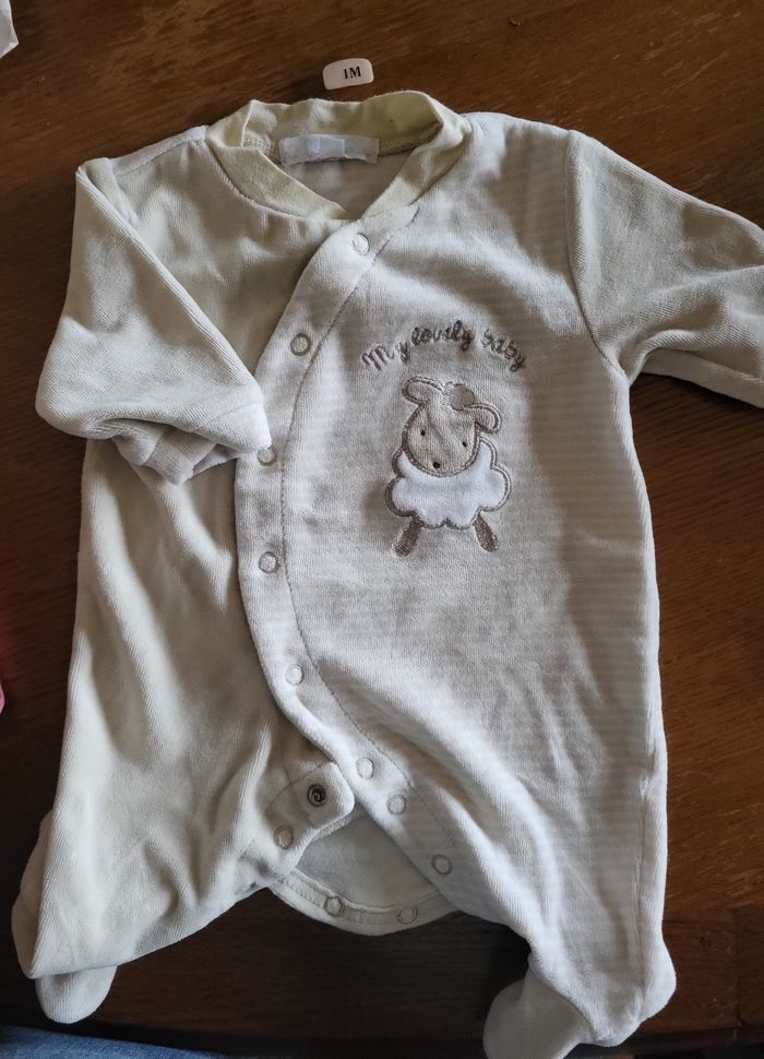 Lot 1 mois fille pyjama body - photo numéro 3