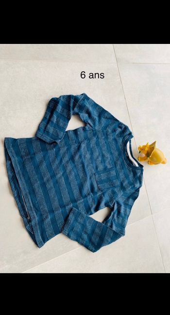 Tee shirt manches longues 6 ans rayé