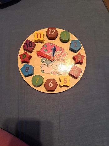 Puzzle en bois horloge