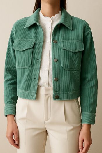 Veste velours verte