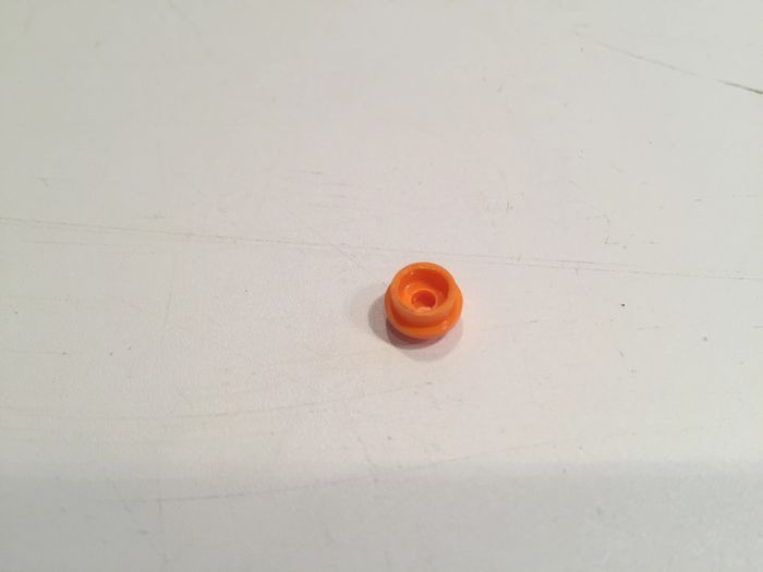 Lot x2 Assiette ronde 1x1 orange 4073 pièce détachée Lego #A14 - photo numéro 2