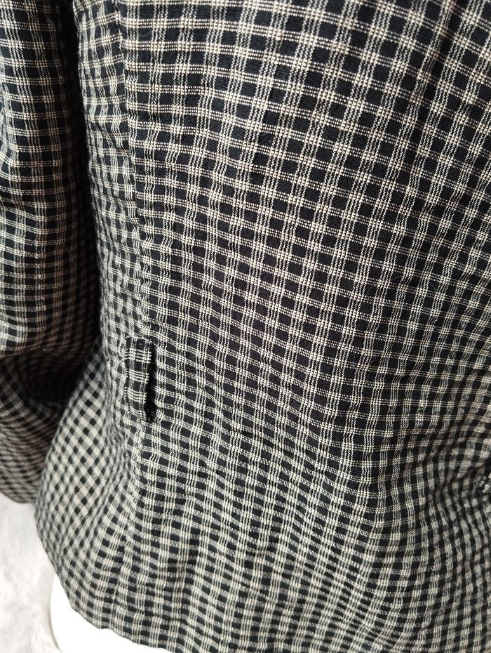 Chemise courte stylé écolière gros boutons noirs - photo numéro 4