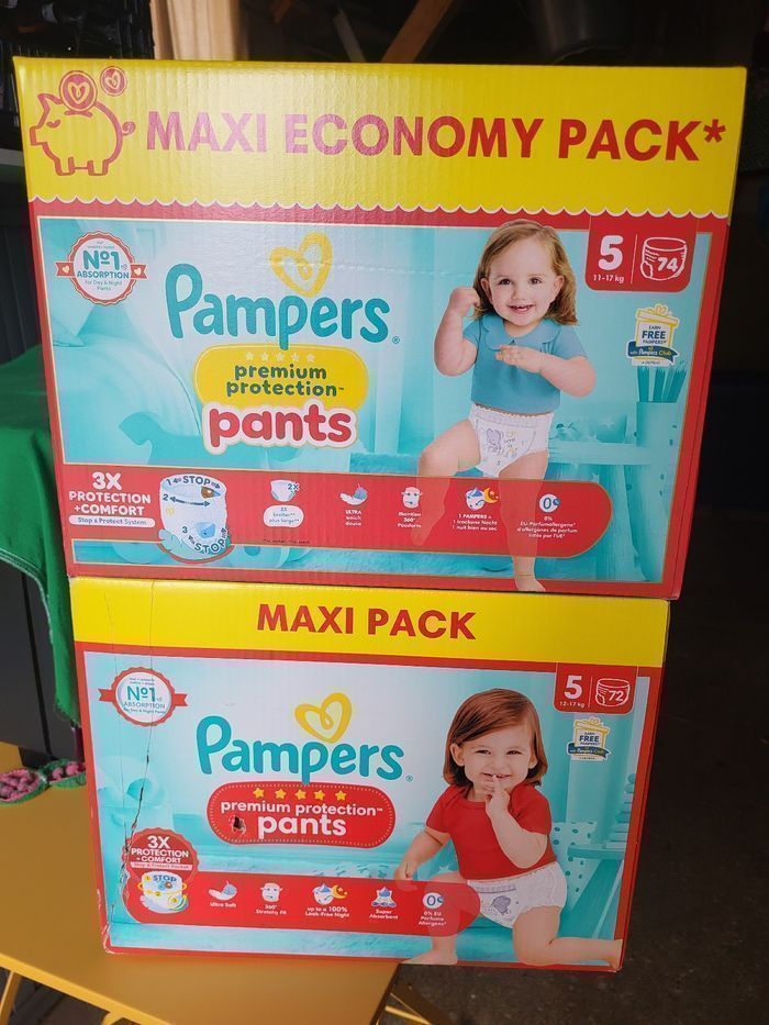 2 maxi pack pampers baby dry Premium taille 5 total 146 couches