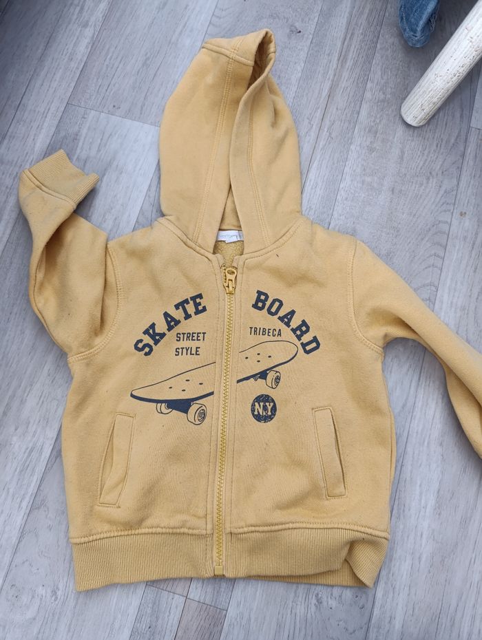 Veste zippée jaune