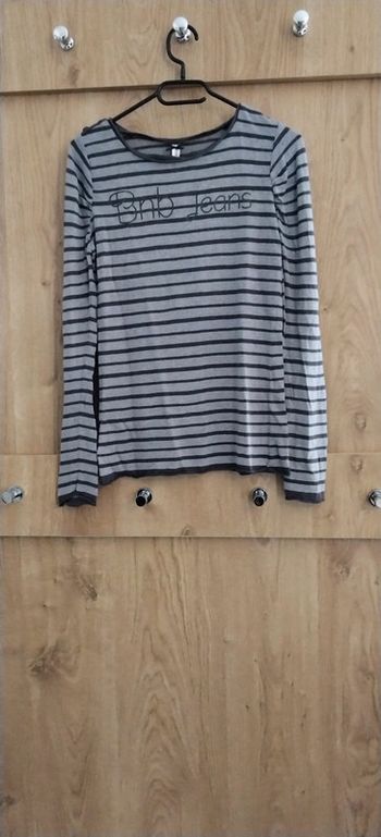 Pull leger gris rayé Bonobo TS