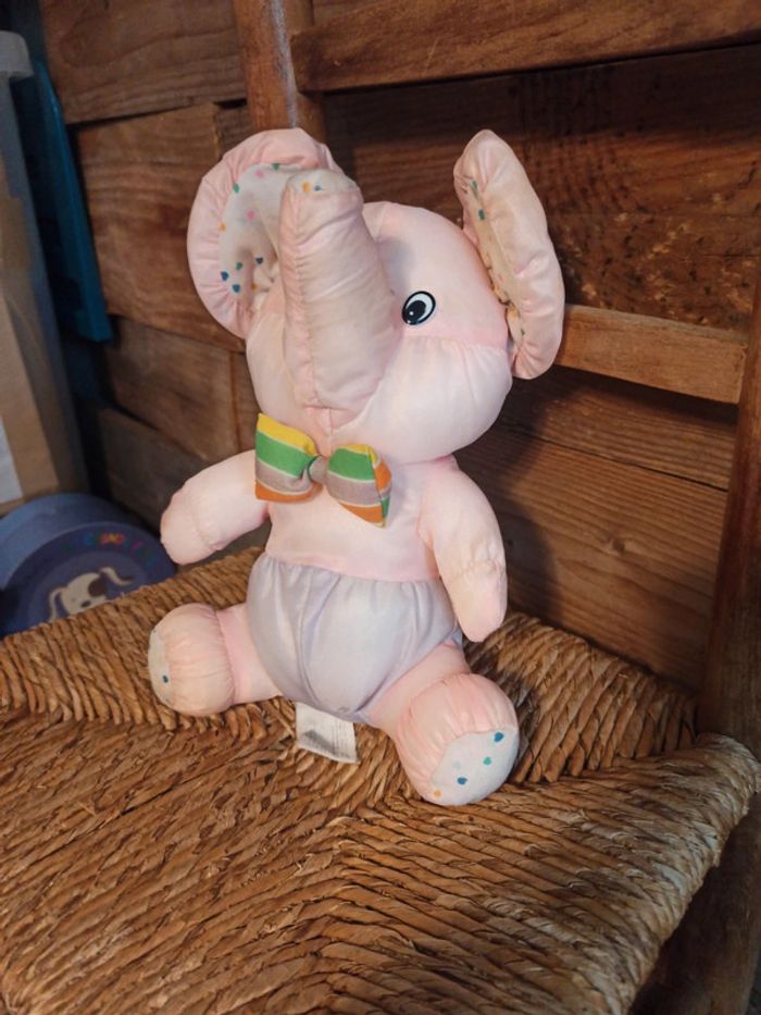 peluche éléphant Toile de parachute bikin tbe vintage - photo numéro 3