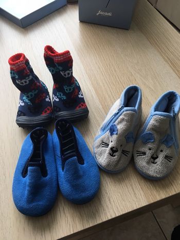 Lot de trois paires de chaussons