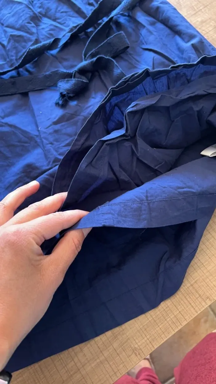 Robe d’été, robe épaules dénudées femme, bleu, taille 36 - photo numéro 4