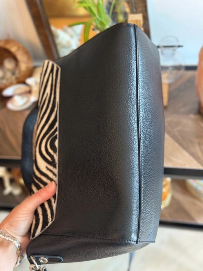 Sac en cuir à bandoulière zèbre – fabrication italienne - photo numéro 5