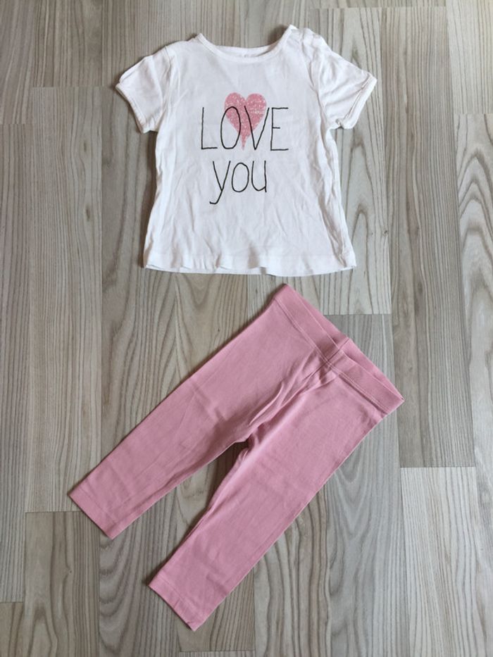 Ensemble tee-shirt et legging kiabi 18 mois