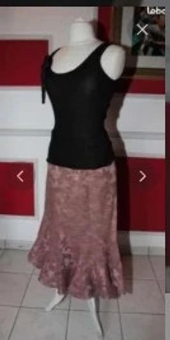 Jupe mi longue rose Jacqueline riu T 38 - 40