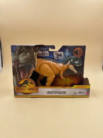 Figurine Jurassic World dinosaure Skorpiovenator sonore Mattel neuf