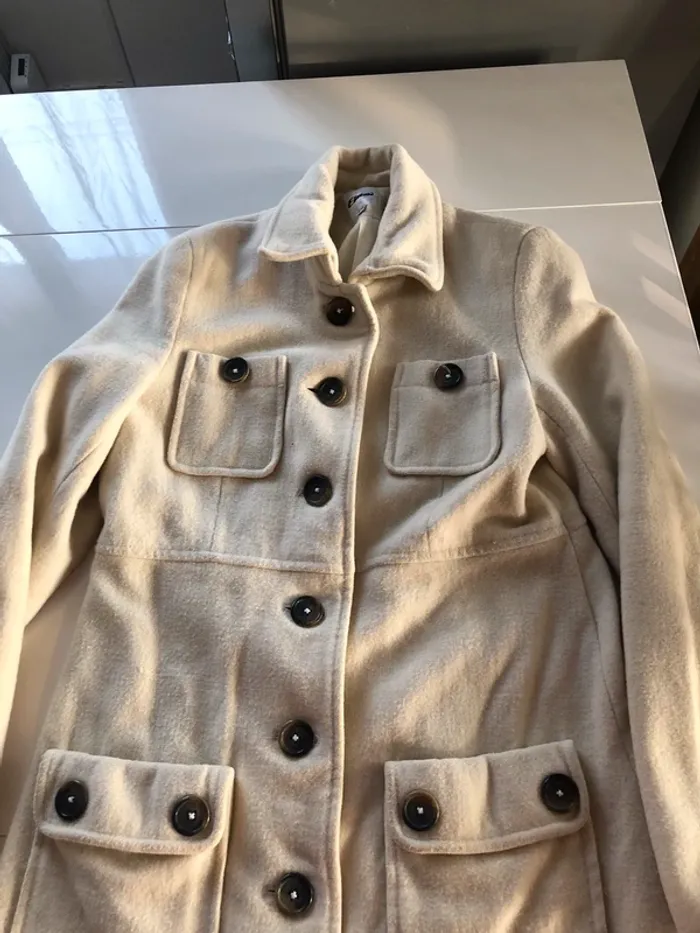 Manteau long écru ETAM - photo numéro 2