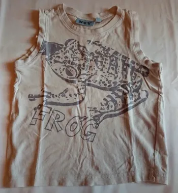 Tee-shirt sans manche motif frog