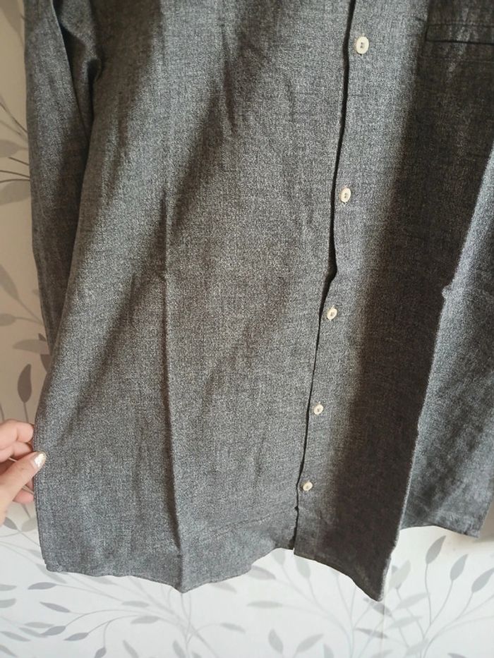🍍 Chemise sans col kiabi grise taille M - photo numéro 6