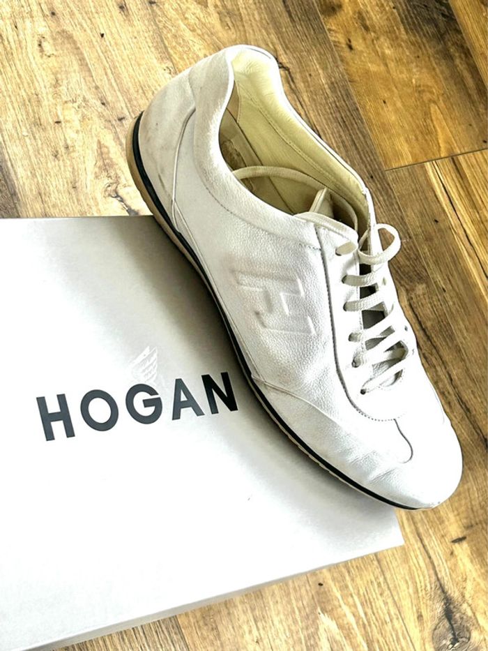 Paire de basket blanche Hogan 9 1/2 - photo numéro 12