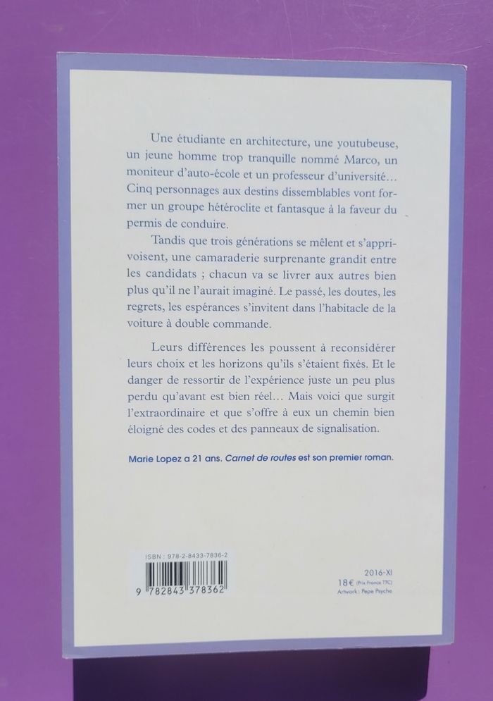 Livre carnet de route de Marie Lopez - photo numéro 3
