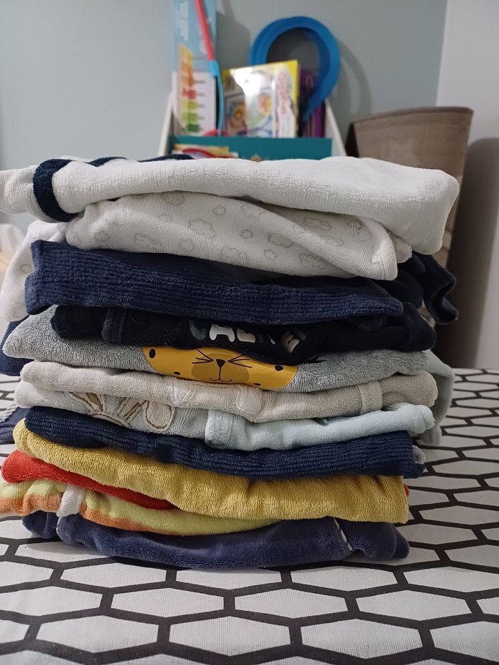 Lot de 10 pyjamas grenouillère 1 mois