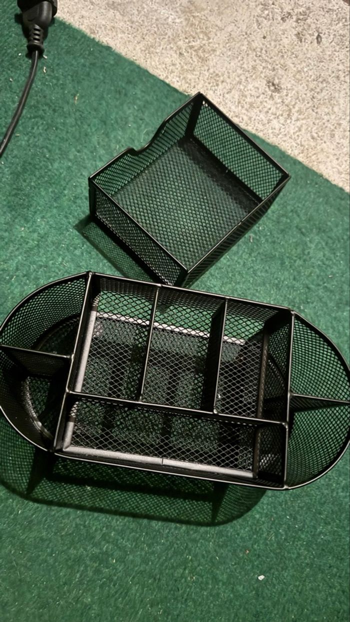 Organisateur de bureau en maille métallique - photo numéro 3